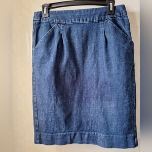 J.Crew 6 Denim Pencil Stretch Skirt